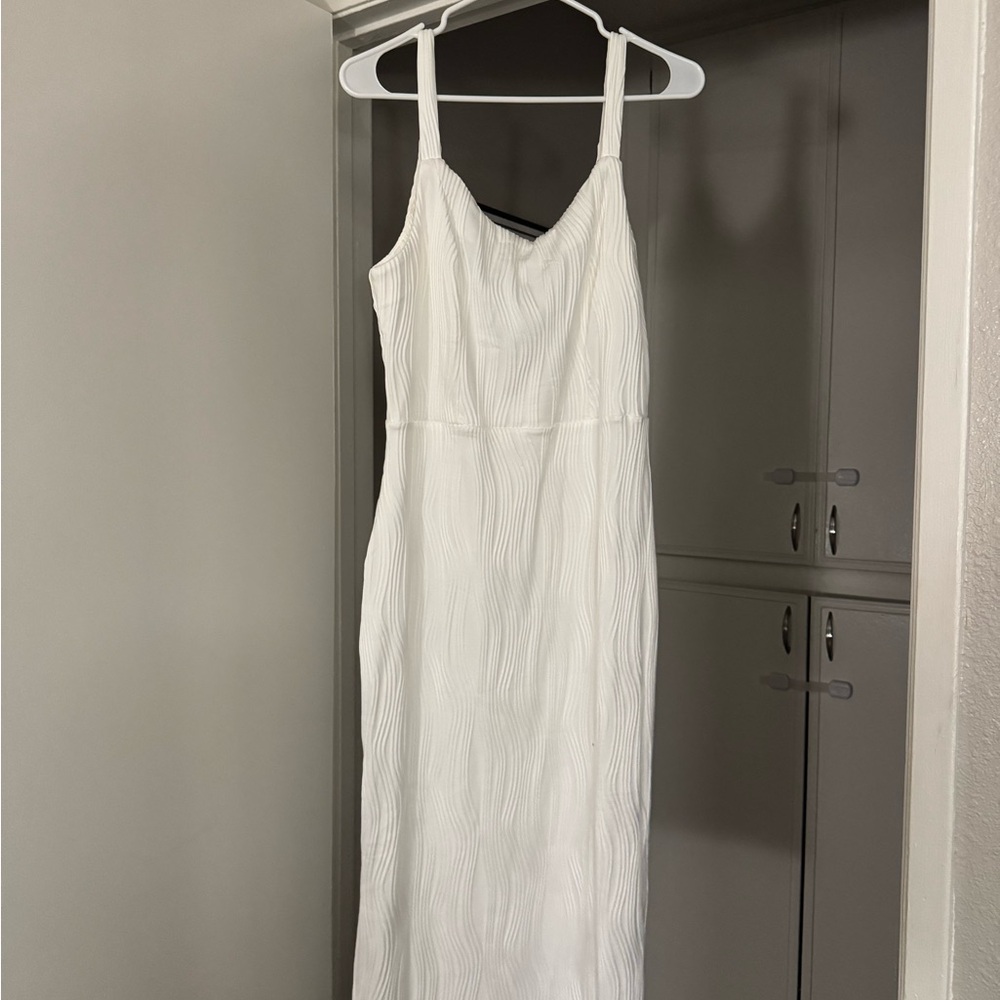 Rihoas Water Ripple Textured Midi Dress (Size L)